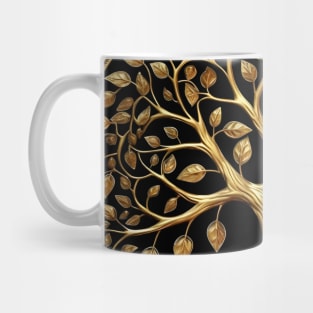 Gold Tree Of Life Mandala Sacred Nature Mug